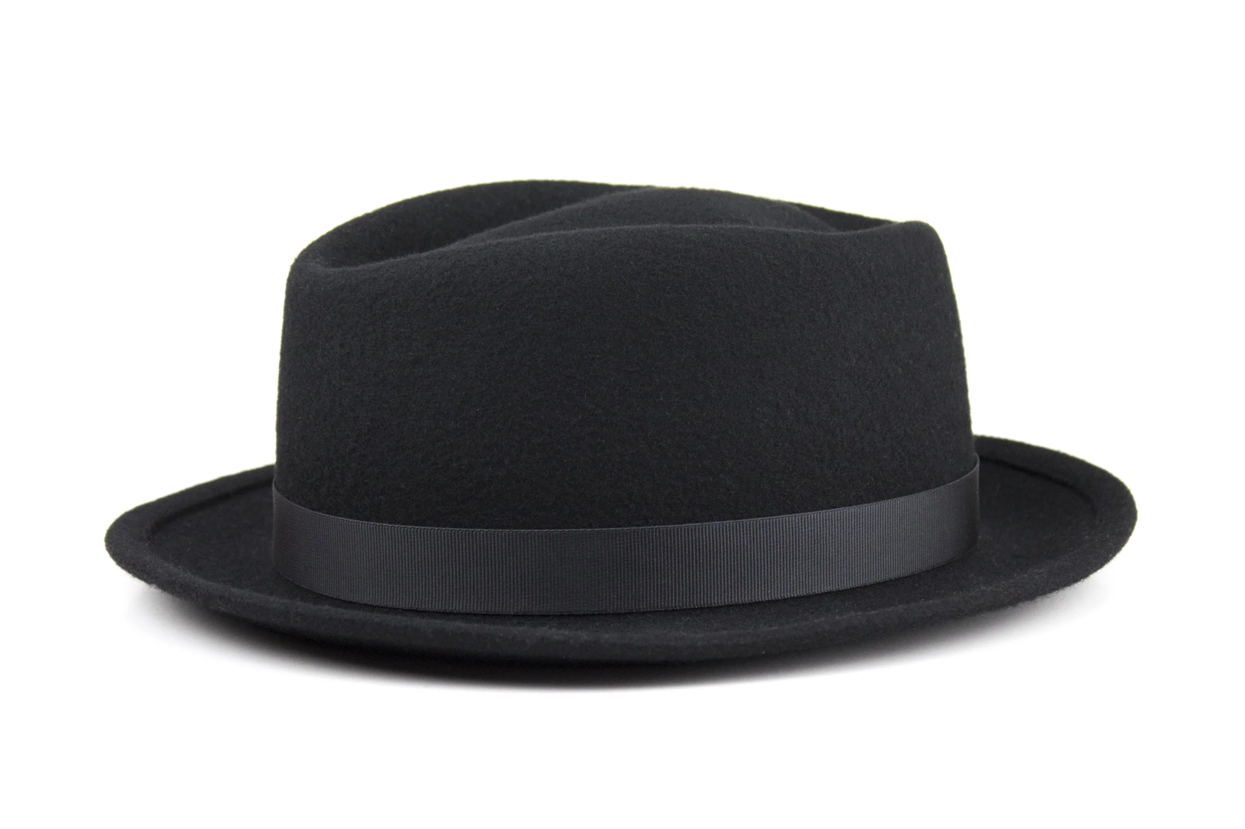 Piqua Hat - Black Pork Pie Hat - Bagtazo